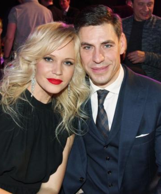 Actor Dmitry Dyuzhev with his wife Tatiana